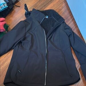 Free country Black Women's Jacket with Faux-Shearling Lining